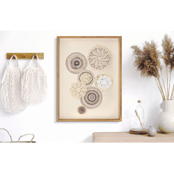 Impression murale circulaire artistique – 45x60 cm – Déco Bohème douce et équilibrée