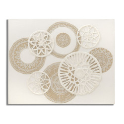 Peinture murale Icer – 80x100 cm – Composition abstraite Bohème Chic