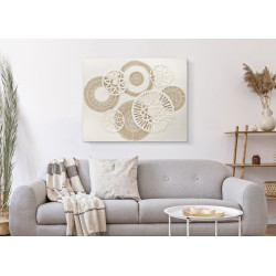 Peinture murale Icer – 80x100 cm – Composition abstraite Bohème Chic