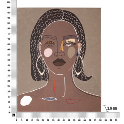 Tableau mural Tribal – Modèle A – 80x100 cm – Symbole artisanal Bohème Chic