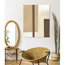 Tableau mural fait main Lofty – Modèle B – 80x100 cm – Peinture murale artistique Bohème Chic