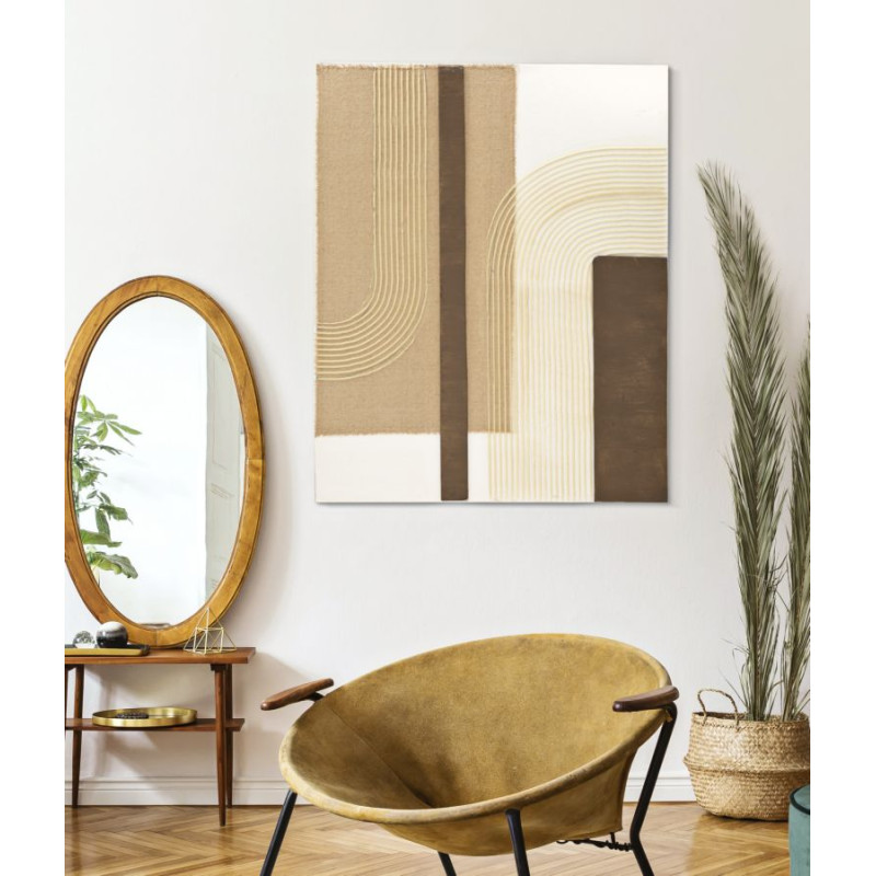 Tableau mural fait main Lofty – Modèle B – 80x100 cm – Peinture murale artistique Bohème Chic