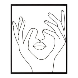 Décoration murale Simply Face – 50x61 cm – Panneau mural Bohème minimaliste et expressif