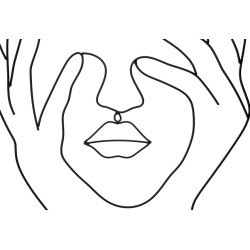 Décoration murale Simply Face – 50x61 cm – Panneau mural Bohème minimaliste et expressif