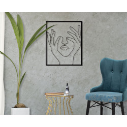 Décoration murale Simply Face – 50x61 cm – Panneau mural Bohème minimaliste et expressif