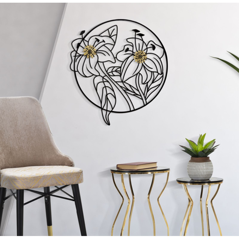 Décoration murale Simply Flotis – 63x69 cm – Métal Glam design fluide et moderne