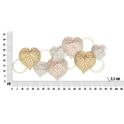 Décoration murale Cœurs – 91x39 cm – Panneau Glam romantique et chic