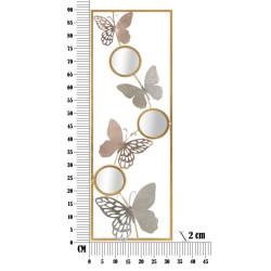 Décoration murale Buttry – Modèle A – 31x90 cm – Design vertical Glam artistique