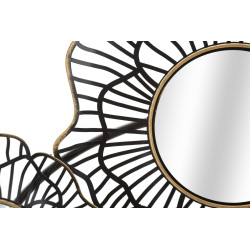 Décoration murale Osaka avec miroirs – 121x56 cm – Métal Glam et reflets argentés