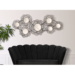 Décoration murale Osaka avec miroirs – 121x56 cm – Métal Glam et reflets argentés