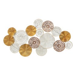 Décoration murale Triby – 125x68 cm – Grand panneau Glam en fer sculpté