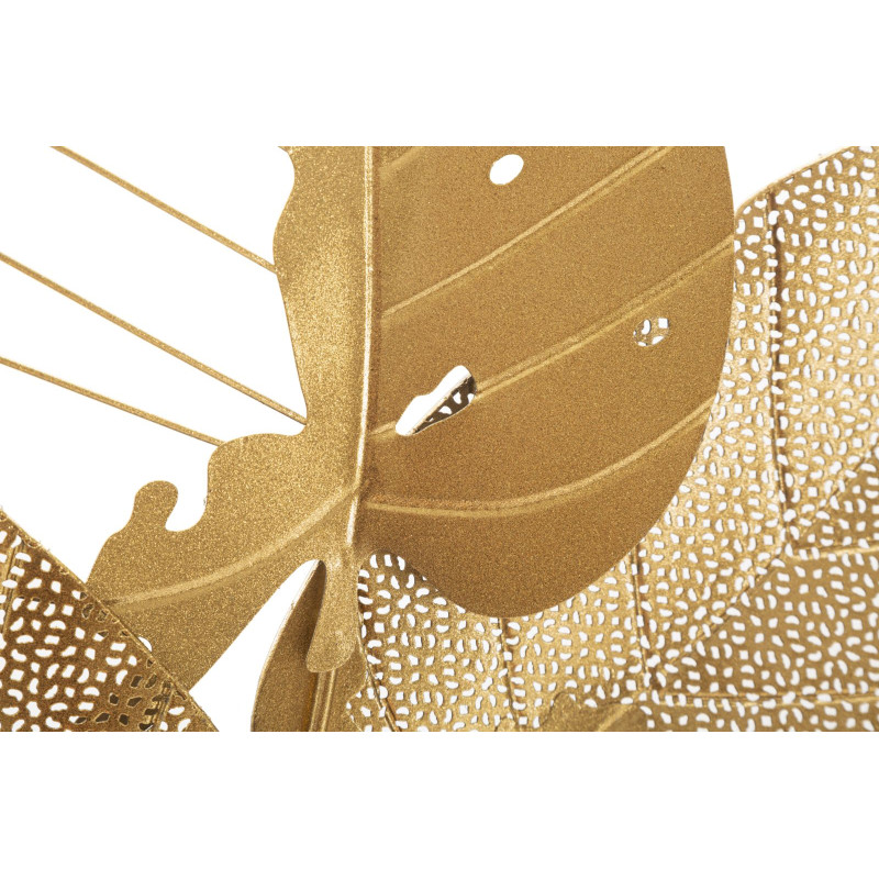 Décoration murale Feuille d’automne dorée – 53x84 cm – Élégance métallique et chaleur Glam