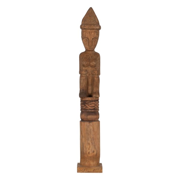 Figurine Décorative Naturel Africain 14 x 14 x 88,5 cm