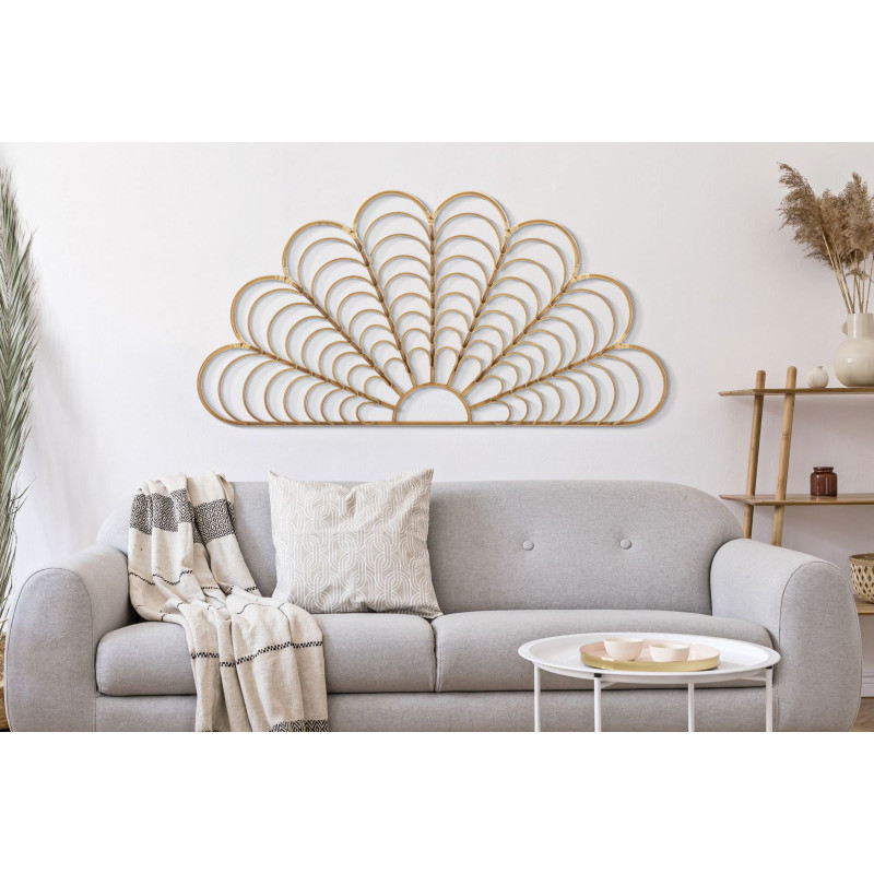 Panneau mural Panama – 160x80 cm – Métal Bohème Chic à l’esprit tropical et artisanal