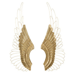 Ensemble de 2 panneaux muraux Ali Plus – 37x105 cm – Métal Glam doré et raffiné