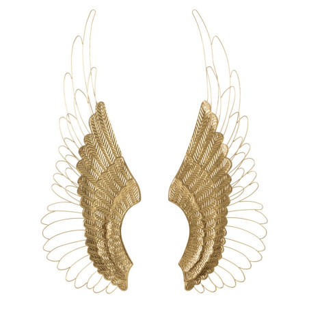 Ensemble de 2 panneaux muraux Ali Plus – 37x105 cm – Métal Glam doré et raffiné