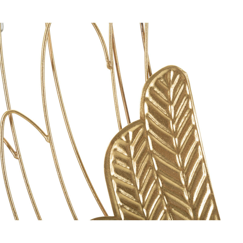 Ensemble de 2 panneaux muraux Ali Plus – 37x105 cm – Métal Glam doré et raffiné