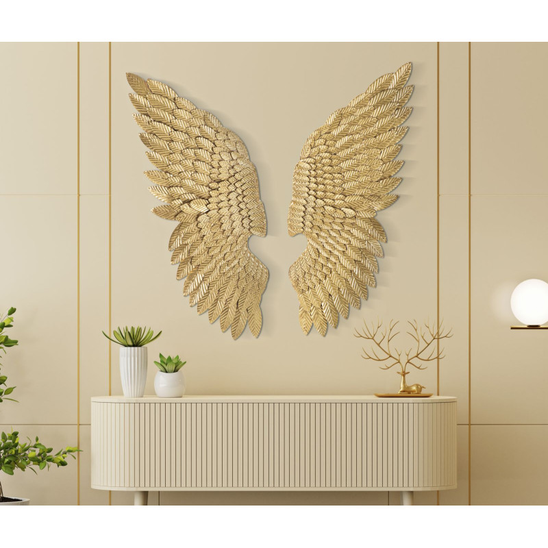 Ensemble de 2 panneaux muraux Ali Beauty – 37x100 cm – Déco murale Glam chic et lumineuse