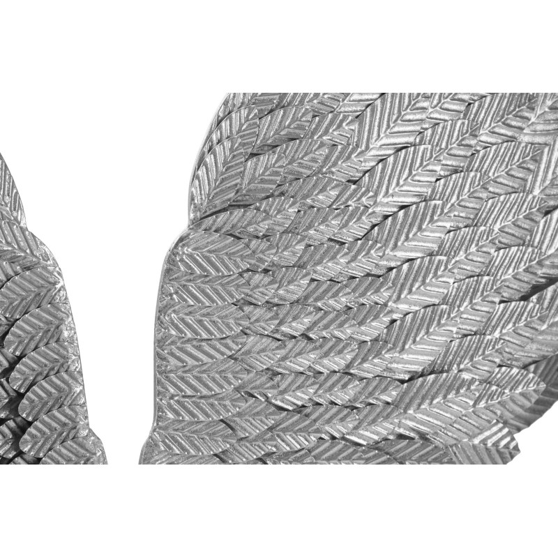 Ensemble de 2 panneaux muraux Ali Beauty Argent – 37x100 cm – Métal argenté Glam élégant