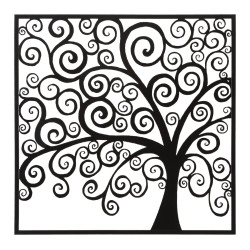 Panneau mural en fer Trois Plus – 100x100 cm – Grand format mural Glam artistique