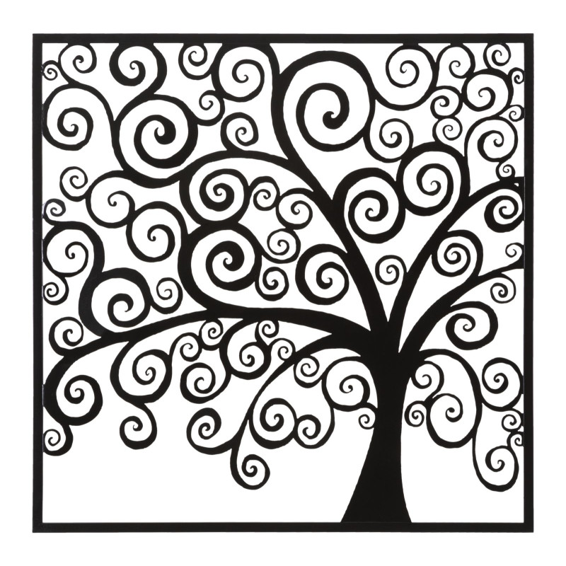 Panneau mural en fer Trois Plus – 100x100 cm – Grand format mural Glam artistique