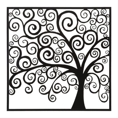 Panneau mural en fer Trois Plus – 100x100 cm – Grand format mural Glam artistique