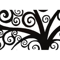 Panneau mural en fer Trois Plus – 100x100 cm – Grand format mural Glam artistique