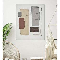 Peinture murale faite à la main – Modèle B – 80x100 cm – Œuvre Bohème Chic authentique