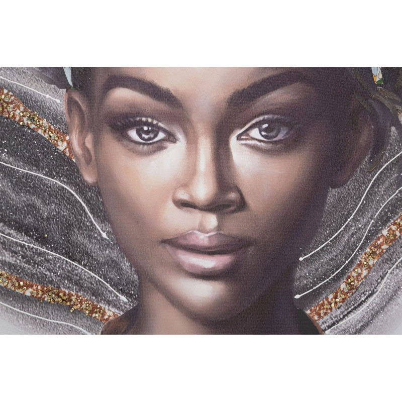 Tableau mural fait main Naomi – Modèle A – 100x100 cm – Création Bohème Chic lumineuse