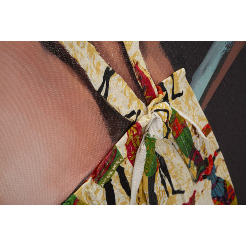 Tableau mural fait main Kelly – Modèle B – 90x120 cm – Expression artistique bohème moderne