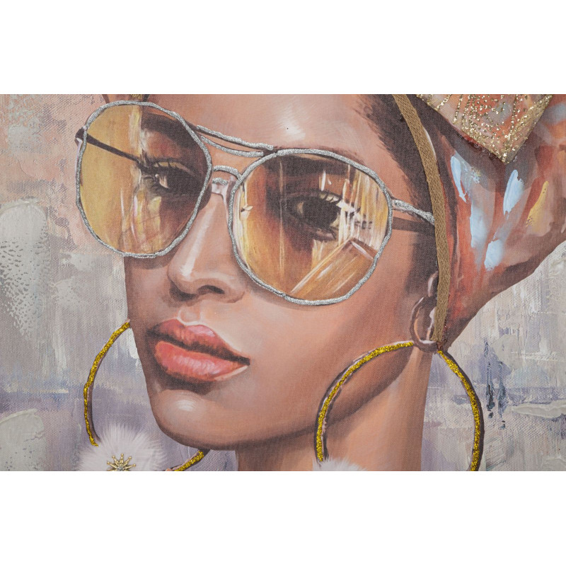 Tableau mural fait main Jennifer – Modèle B – 70x100 cm – Œuvre murale bohème poétique