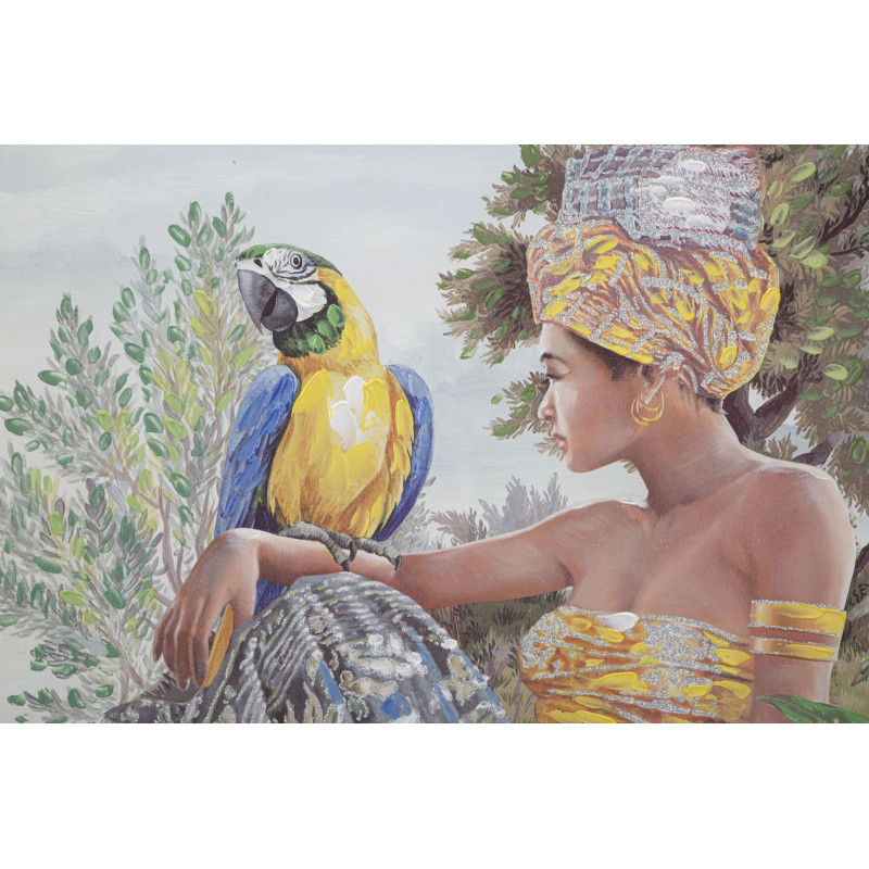 Tableau mural fait main Kenda Original – 120x90 cm – Art contemporain bohème et texturé