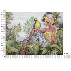 Tableau mural fait main Kenda Original – 120x90 cm – Art contemporain bohème et texturé