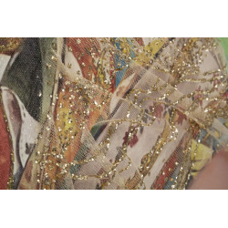 Tableau mural fait main Kloe Vertical – 90x120 cm – Portrait élancé Bohème Chic expressif