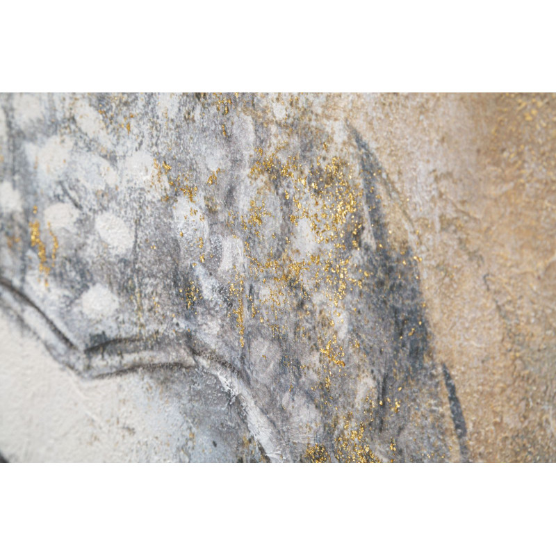 Tableau mural fait main Bouddha Lumière – Modèle B – 80x120 cm – Déco apaisante et zen Bohème Chic