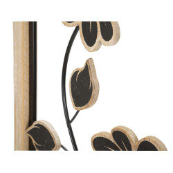 Panneau mural en fer et bois Girish – Modèle B – 30x60 cm – Décoration naturelle bohème équilibrée