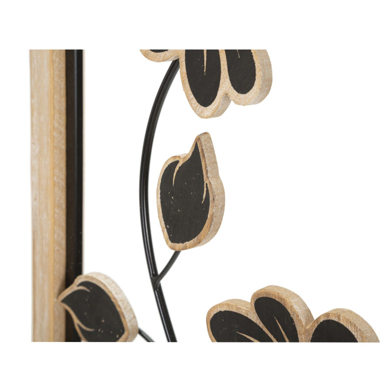 Panneau mural en fer et bois Girish – Modèle B – 30x60 cm – Décoration naturelle bohème équilibrée