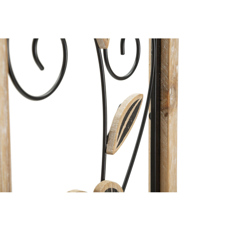 Panneau mural en fer et bois Koman – Modèle A – 26x60 cm – Motif artisanal bohème chaleureux