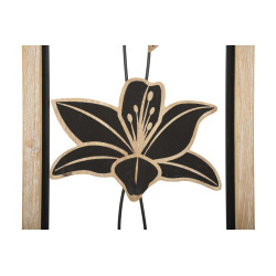 Panneau mural en fer et bois Koman – Modèle B – 26x60 cm – Alliance de matériaux bohème chic