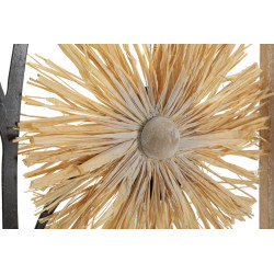 Panneau mural en fer et bois Vaso – 40x80 cm – Motif vase bohème artisanal