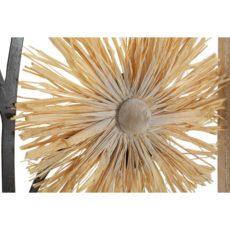 Panneau mural en fer et bois Vaso – 40x80 cm – Motif vase bohème artisanal