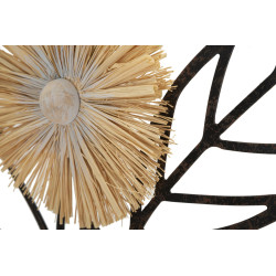 Panneau mural en fer et bois Vaso – 40x80 cm – Motif vase bohème artisanal