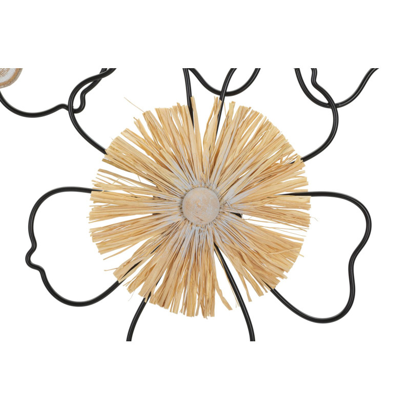 Panneau mural en fer et bois Itis – 75x42 cm – Déco murale bohème à la touche organique