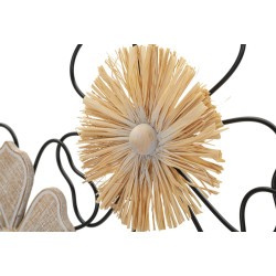 Panneau mural en fer et bois Itis – 75x42 cm – Déco murale bohème à la touche organique