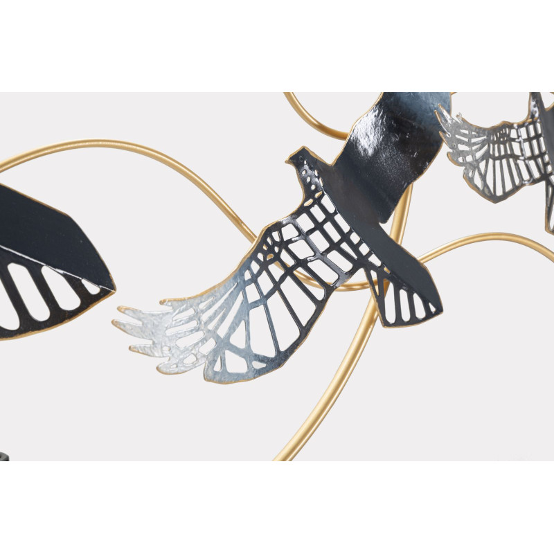 Panneau mural en fer Oiseau – 91x50 cm – Motif aérien Glam artistique et poétique