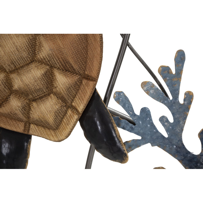 Panneau mural en fer Tortue – 132x69 cm – Grand panneau Glam inspiré de la mer