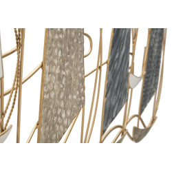 Panneau mural en fer bateau lumineux – Une touche d’évasion brillante (123,8 x 5,1 x 69,9 cm)