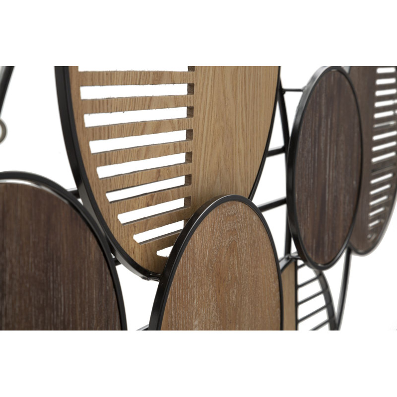 Panneau mural en fer aspect bois – Le charme bohème chic revisité (134 x 4 x 69,2 cm)