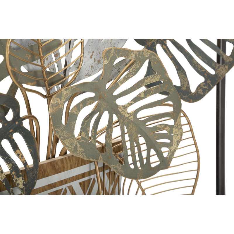 Panneau mural VASO – Une œuvre en fer au charme délicat (54 x 6,4 x 62,9 cm)