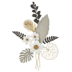 Panneau mural BOUQ – L’art floral revisité en métal (71 x 4 x 96,5 cm)